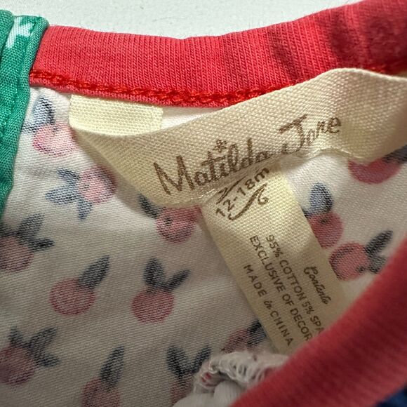 Matilda Jane Girls 12-18 Months Long Sleeve Top Shirt Berry Floral Winter Tunic - Picture 3 of 4